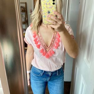 J.Crew tassel top